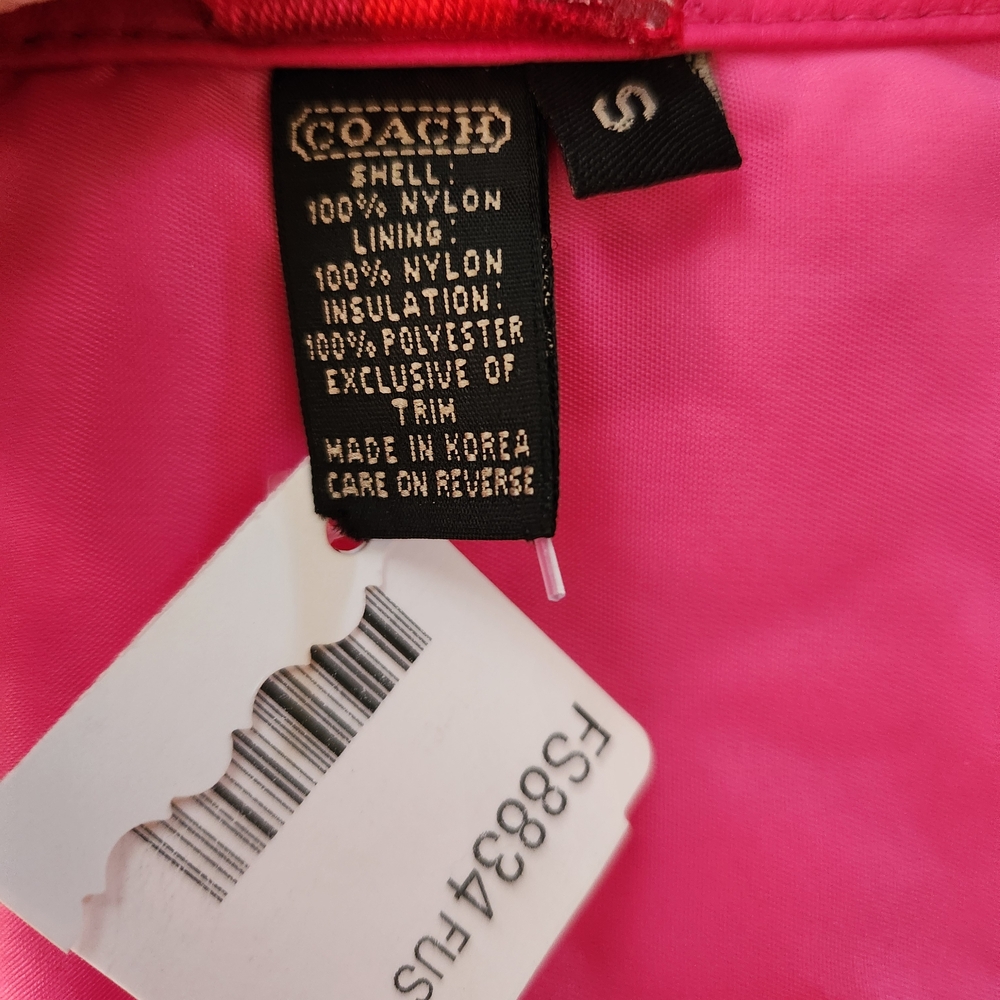 Coach Fuchsia Quilted Dog Vest - Picture 5 of 8